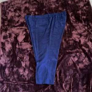 Blue detailed cropped slacks